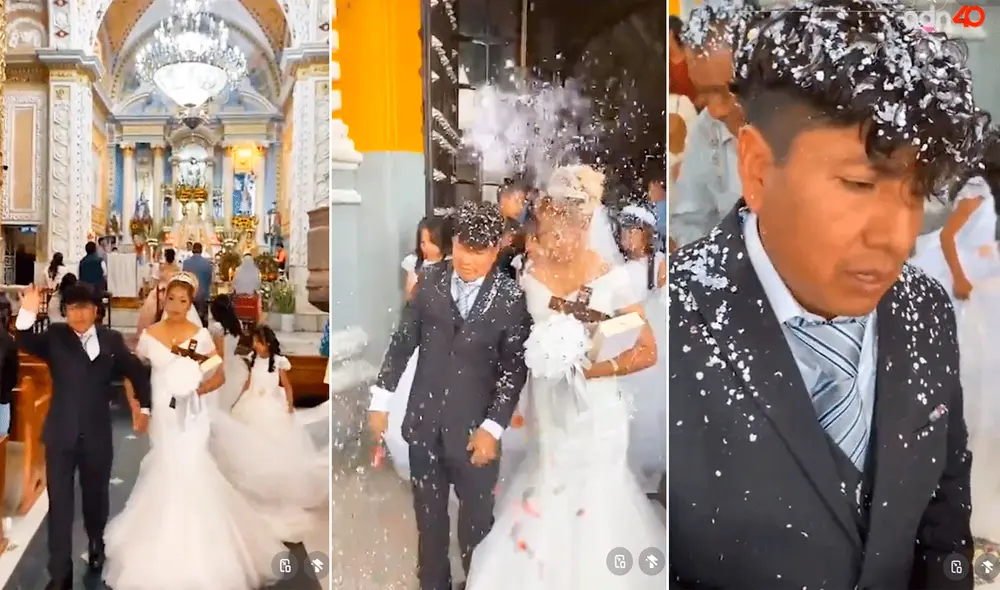 El recién casado se estaba quedando dormido parado producto de su embriaguez. Foto: composición LR/TikTok El recién casado se estaba quedando dormido parado producto de su embriaguez. Foto: composición LR/TikTok