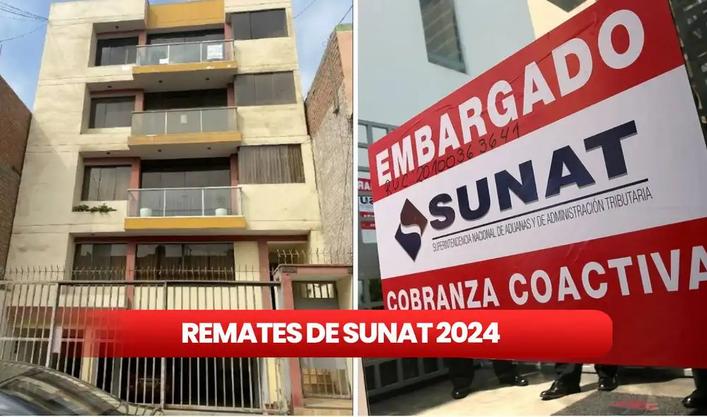 Sunat subastará 16 inmuebles valorizados en  S/54.7 millones. Foto: composición LR/Sunat/Andina