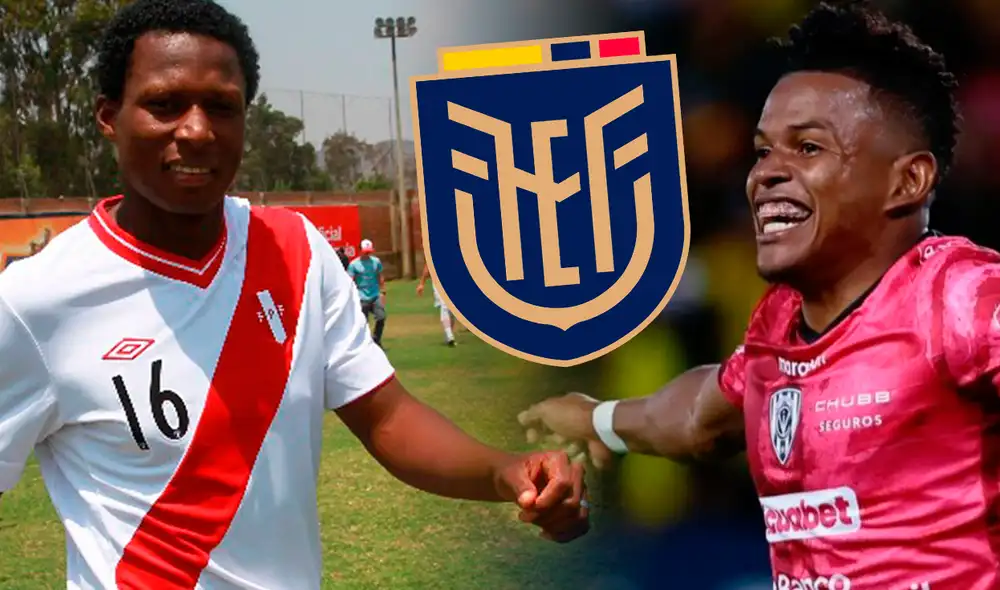 Alexander Bolaños representó a la selección ecuatoriana sub-20 en el 2019. Foto: composición LR/IDV/FEF/Líbero