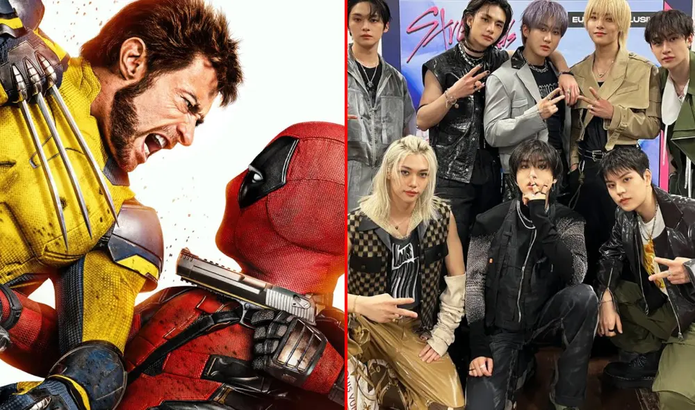 La película 'Deadpool y Wolverine', con Stray Kids en la banda sonora, se estrena en julio de 2024. Foto: composición LR/Marvel/JYP