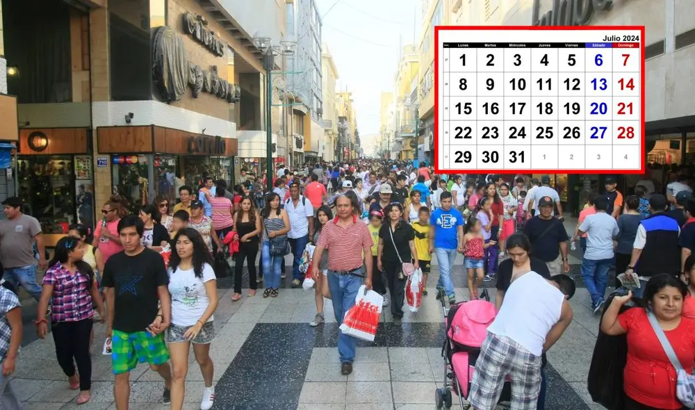 Julio es uno de los meses que más días libres ofrece a los peruanos para celebrar las Fiestas Patrias. Foto: composición LR/Andina/calendarpedia