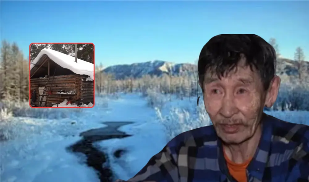 Samuil es un hombre de 67 años que vive en medio del bosque siberiano. Foto: composición LR/Clarin/ SlideShare