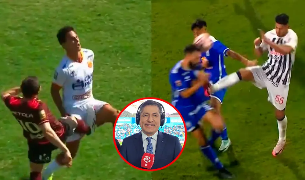 Calcaterra y Zambrano protagonizaron acciones similares, pero la consecuencia en ambos casos fue distinta. Foto: composición de LR/captura de L1 Max/Winston Reátegui