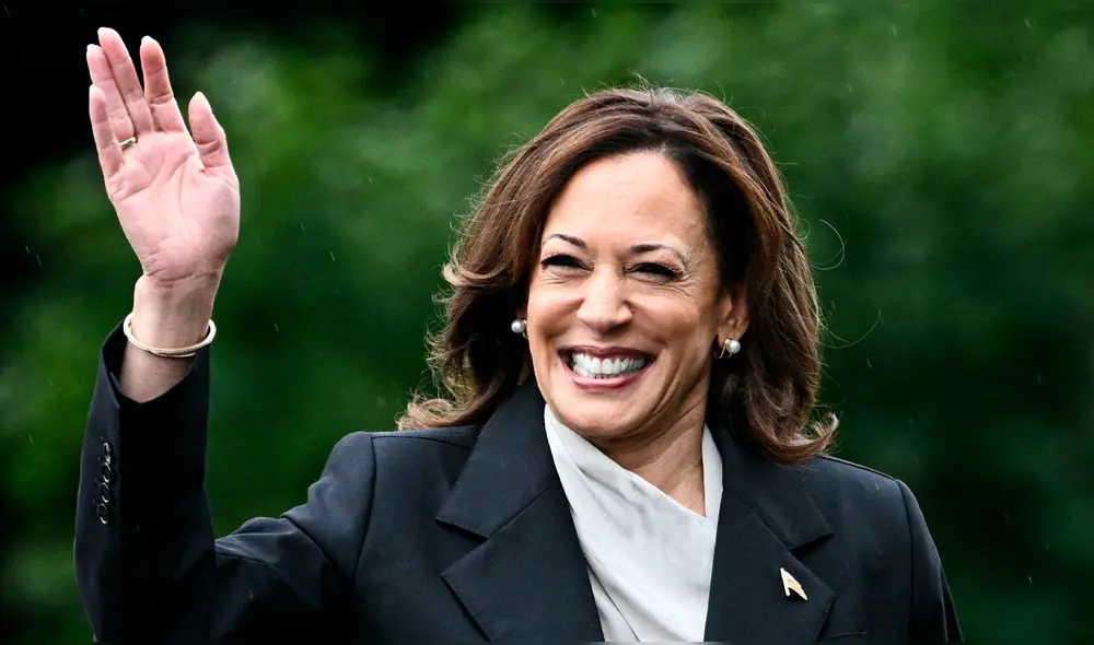 Kamala Harris, principal opción para reemplazar a Biden, da sus primeras declaraciones tras retiro del mandatario estadounidense. Foto: AFP