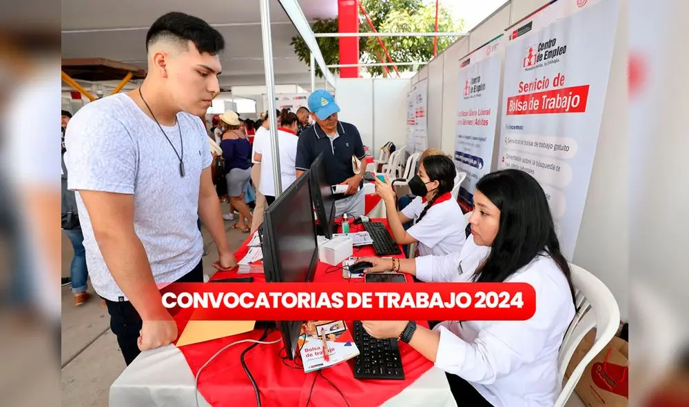 Postula a uno de los trabajos que ofrece el Programa Aurora. Foto: Composición LR/Andina.