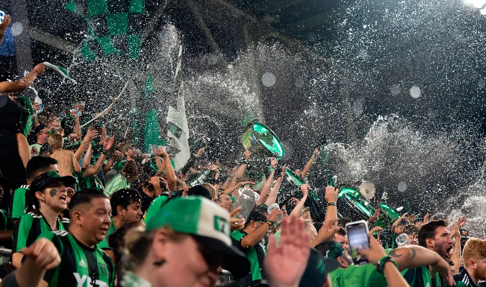 Los Verdes es un grupo de animación de aficionados del Austin FC. Foto: Austin FC Supporters Group