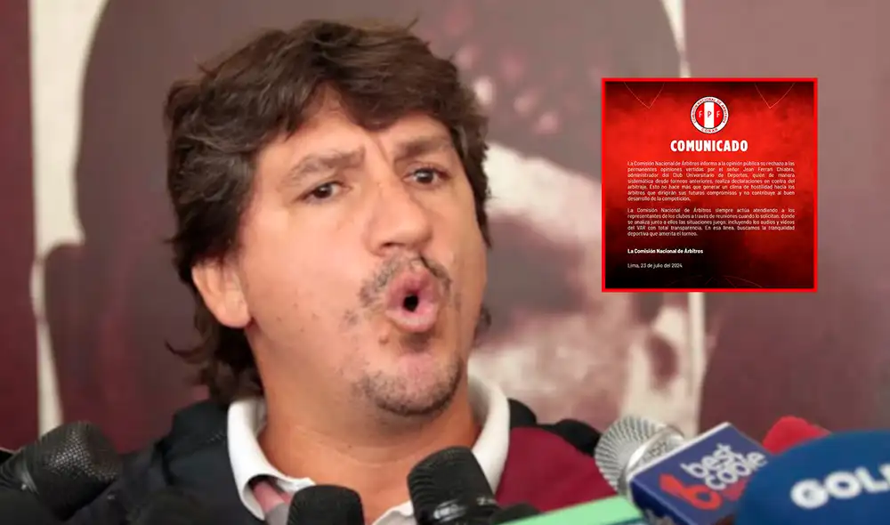 Jean Ferrari se quejó de las decisiones arbitrales tras el Universitario vs. Grau. Foto: composición LR/difusión/Conar Jean Ferrari se quejó de las decisiones arbitrales tras el Universitario vs. Grau. Foto: composición LR/difusión/Conar