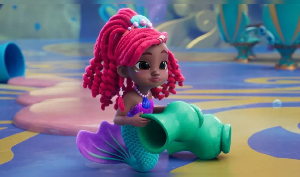 'Disney Jr. Ariel'. Presenta aventuras submarinas, en un reino de fantasía, con música original y personajes  singulares. Foto: Disney+