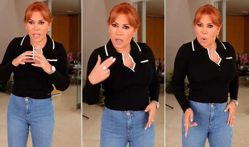 Magaly Medina sorprendió a sus seguidores con sus singulares pasos de baile. Foto: Composición LR/Captura Tiktok