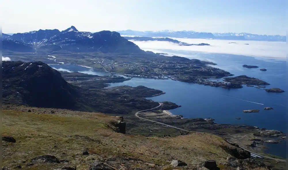 El estrecho de Davis se encuentra entre la costa occidental de Groenlandia y el archipiélago ártico canadiense. Foto: Wikipedia