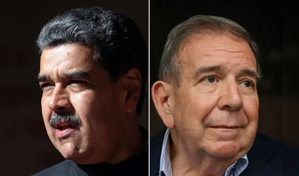 Nicolás Maduro y Edmundo Gonzáles en el último tramo de las elecciones en Venezuela. Foto: AFP
