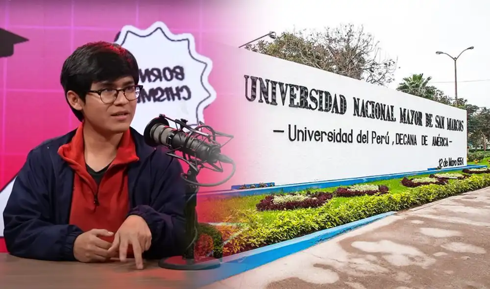 José Patiño es un reconocido youtuber y estudiante de Medicina Humana en la UNMSM. Foto: composición LR/captura YouTube/Chisme San Marcos/UNMSM