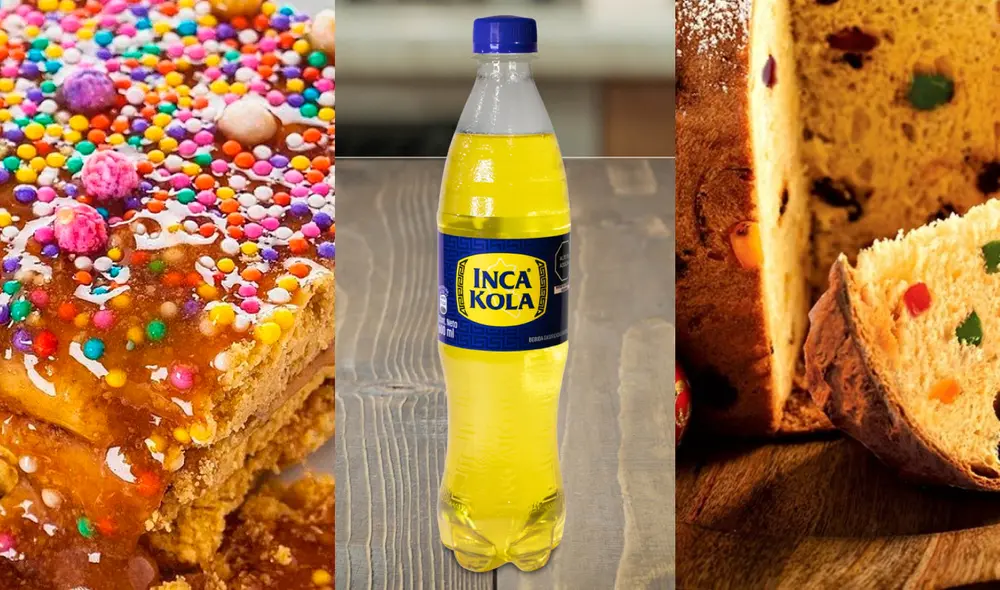 La Inca Kola, el turrón y el panetón son de los productos peruanos más comprados. Foto: composición LR/Jardín de Loto/Mercado Negro La Inca Kola, el turrón y el panetón son de los productos peruanos más comprados. Foto: composición LR/Jardín de Loto/Mercado Negro