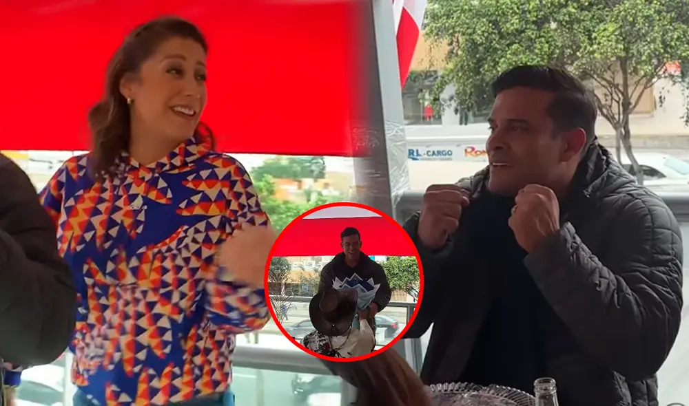 Christian Domínguez fue sorprendido por Karla Tarazona. Foto: composición LR/Instagram Christian Domínguez fue sorprendido por Karla Tarazona. Foto: composición LR/Instagram