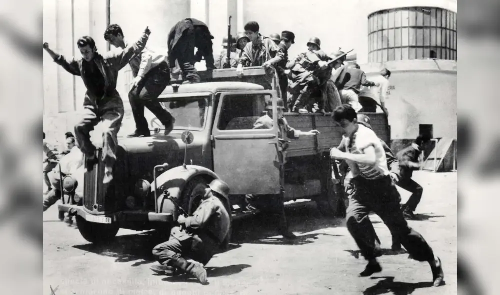 Imagen de la película Quattro giornate di Napoli (Los cuatro días de Nápoles) que relata la resistencia de esa ciudad contra los nazis. Riso destaca mucho esa gesta. Foto: Archivo La República Imagen de la película Quattro giornate di Napoli (Los cuatro días de Nápoles) que relata la resistencia de esa ciudad contra los nazis. Riso destaca mucho esa gesta. Foto: Archivo La República