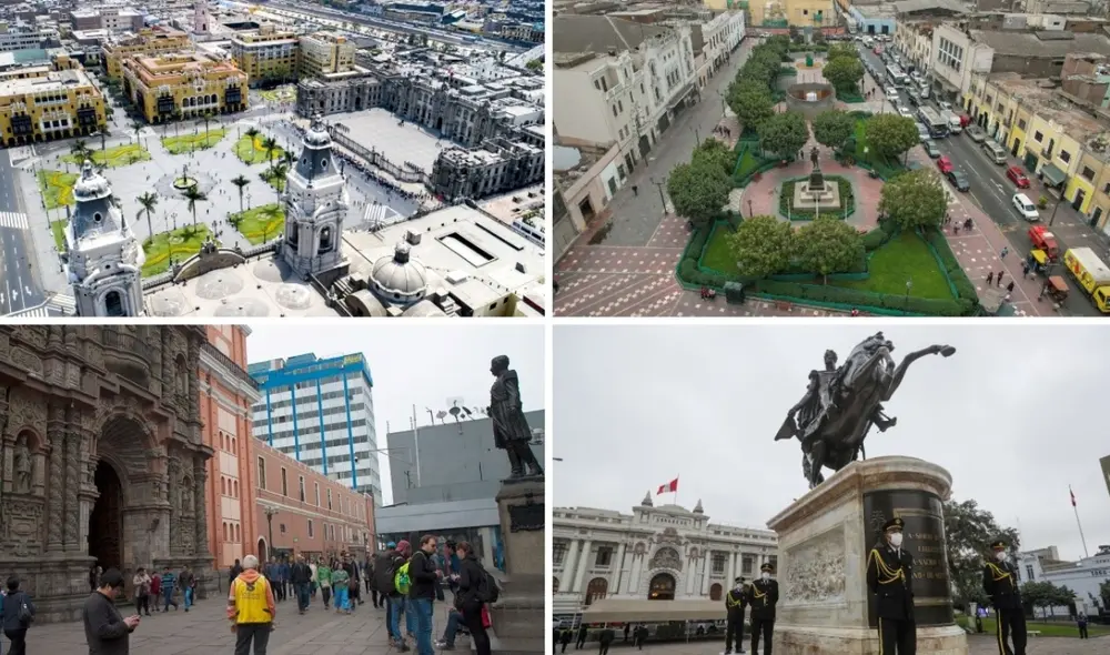 En 1821, el general don José de San Martín declaró la libertad e independencia de nuestro territorio sobre el yugo español. Conoce estas históricas plazas. Foto: composición LR/Andina/Wikipedia En 1821, el general don José de San Martín declaró la libertad e independencia de nuestro territorio sobre el yugo español. Conoce estas históricas plazas. Foto: composición LR/Andina/Wikipedia