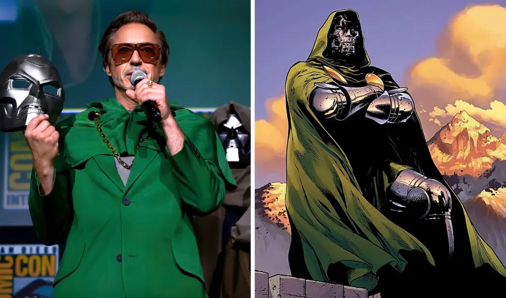 Robert Downey Jr. regresa a Marvel para interpretar a Doom. Foto: composición LR/ X/ Marvel/ Comic Con