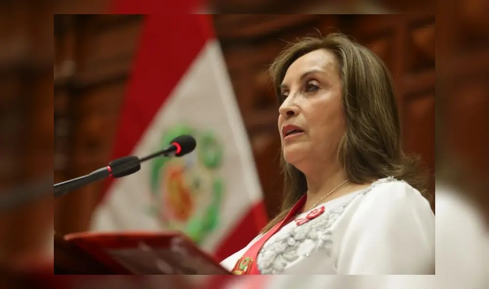 Dina Boluarte en su mensaje a la nación. Foto: Presidencia del Perú Dina Boluarte en su mensaje a la nación. Foto: Presidencia del Perú