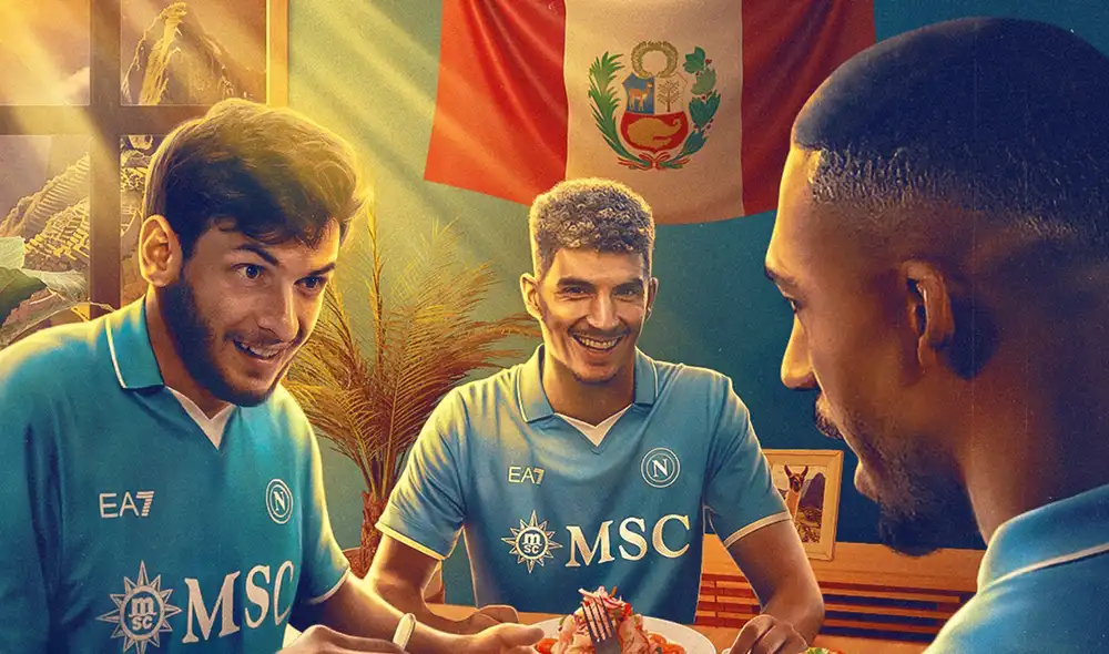 Napoli usó varias representaciones peruanas en su saludo por Fiestas Patrias. Foto: Napoli