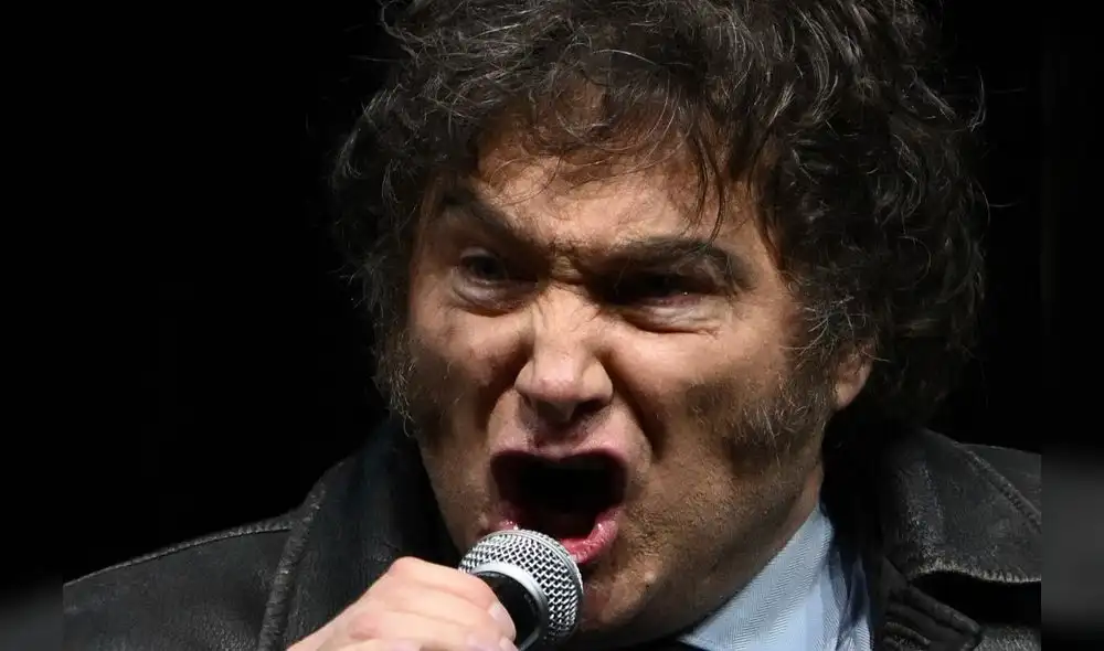 Javier Milei pidió a los venezolanos "no bajar los brazos y seguir luchando". Foto: AFP