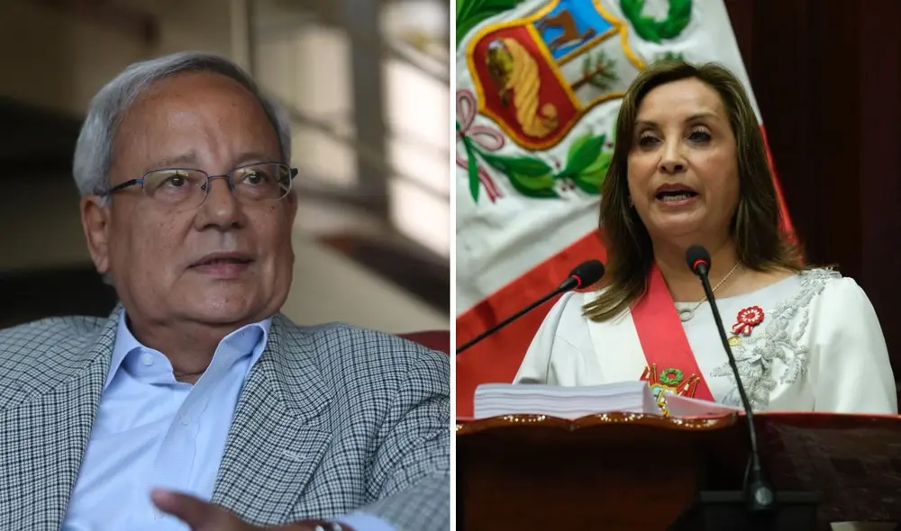 El mensaje de Dina Boluarte fue ampliamente criticado por el periodista César Hildebrandt. Foto: composición LR