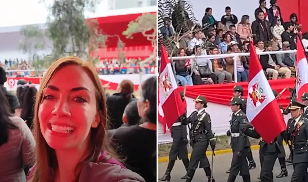 Extranjera compartió su primera experiencia en un Desfile Militar por Fiestas Patrias. Foto: composición (captura de YouTube).