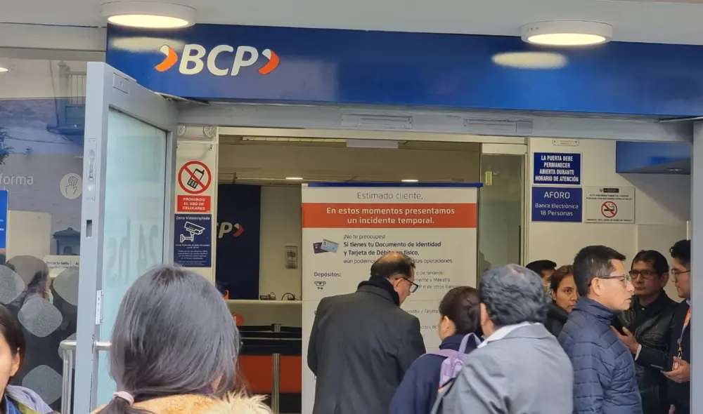 Entidad bancaria lleva más de 5 horas presentnado fallas en algunos de sus servicios.  Créditos: Miguel Calderón / URPI-LR