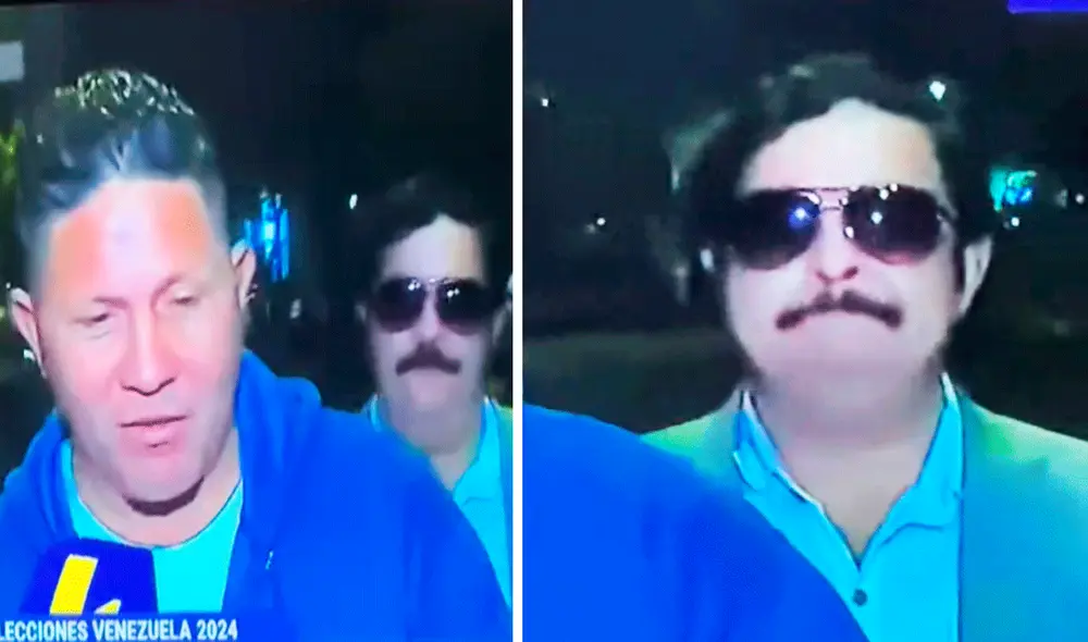 Un hombre de origen venezolano llegó a la manifestación y tenía aspecto muy similar a Pablo Escobar. Foto: composición LR/TikTok Un hombre de origen venezolano llegó a la manifestación y tenía aspecto muy similar a Pablo Escobar. Foto: composición LR/TikTok