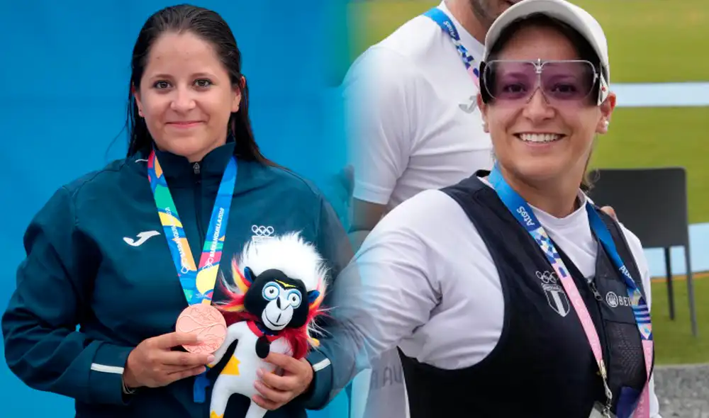 Adriana Ruano también rompió un récord olímpico en la competencia de fosa. Foto: composición LR/ COG