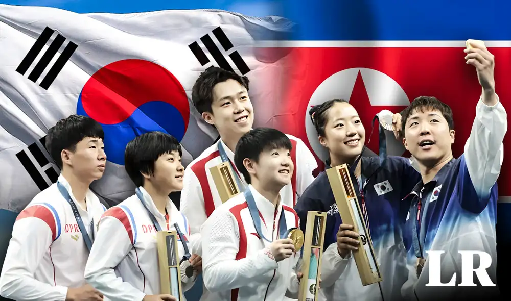 La imagen que da la vuelta al mundo entre deportistas coreanos. Foto: composición LR/x
