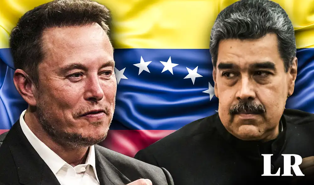 Maduro amenaza a Elon Musk a una pele en discurso a nivel nacional. Foto: composición LR/ X