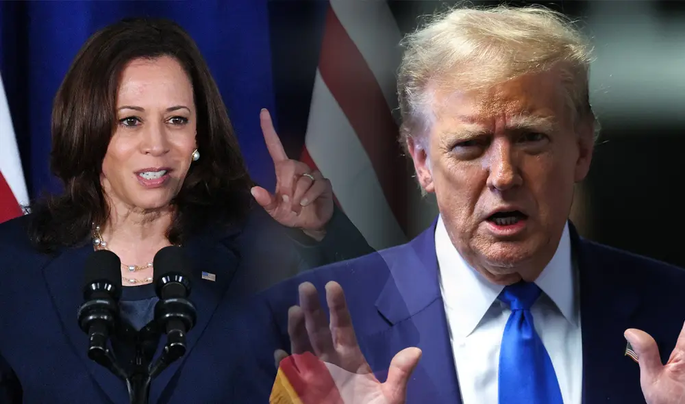 Kamala Harris le responde a Donald Trump: “Si tienes algo que decirme, dímelo en la cara”. Foto: composición LR/AFP