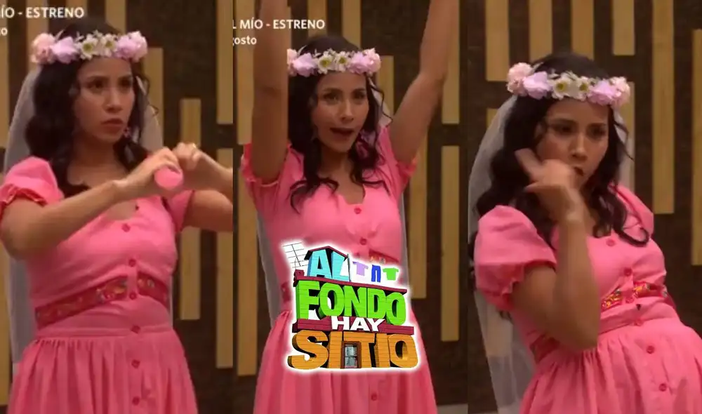 Olinda fue el alma de la fiesta durante su despedida de soltera en ‘Al fondo hay sitio’. Foto: composición LR/América TV