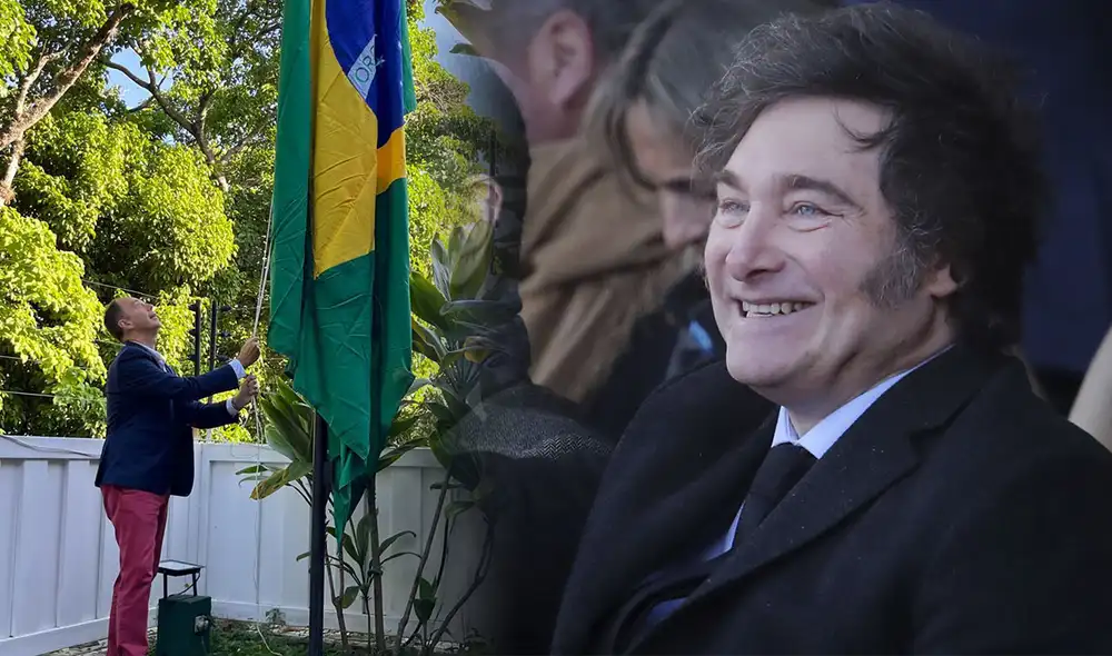 Cancillería argentina confirma que Brasil protegerá instalaciones y ciudadanos argentinos en el país. Foto: composición LR/AFP/Diana Mondino Cancillería argentina confirma que Brasil protegerá instalaciones y ciudadanos argentinos en el país. Foto: composición LR/AFP/Diana Mondino