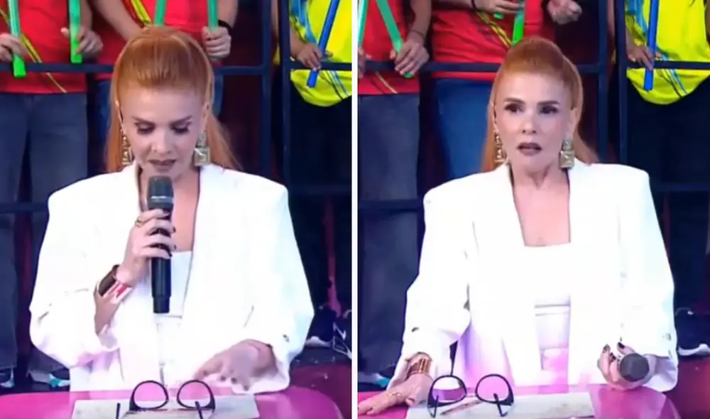 Johanna San Miguel dio unas breves palabras tras el homenaje de 'Esto es guerra' por su despedida. Foto: composición LR/AméricaTV