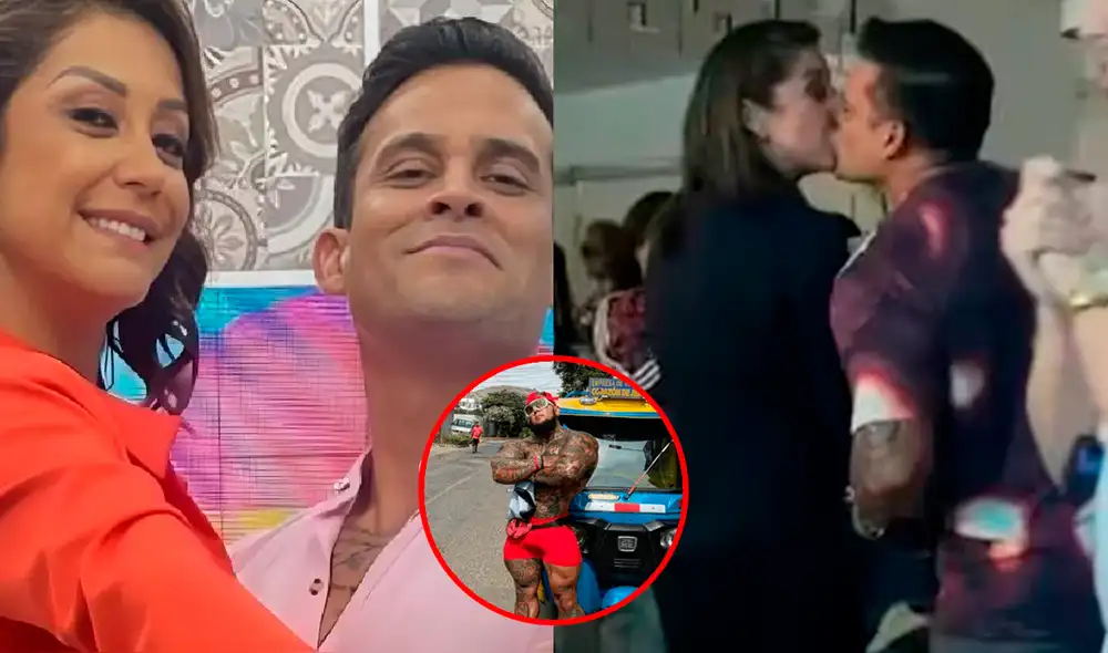 Karla Tarazona y Christian Domínguez protagonizaron un tierno beso hace unos días. Foto: Composición LR/Captura/Panamericana/Captura/ATV/Captura/Instagram Karla Tarazona y Christian Domínguez protagonizaron un tierno beso hace unos días. Foto: Composición LR/Captura/Panamericana/Captura/ATV/Captura/Instagram