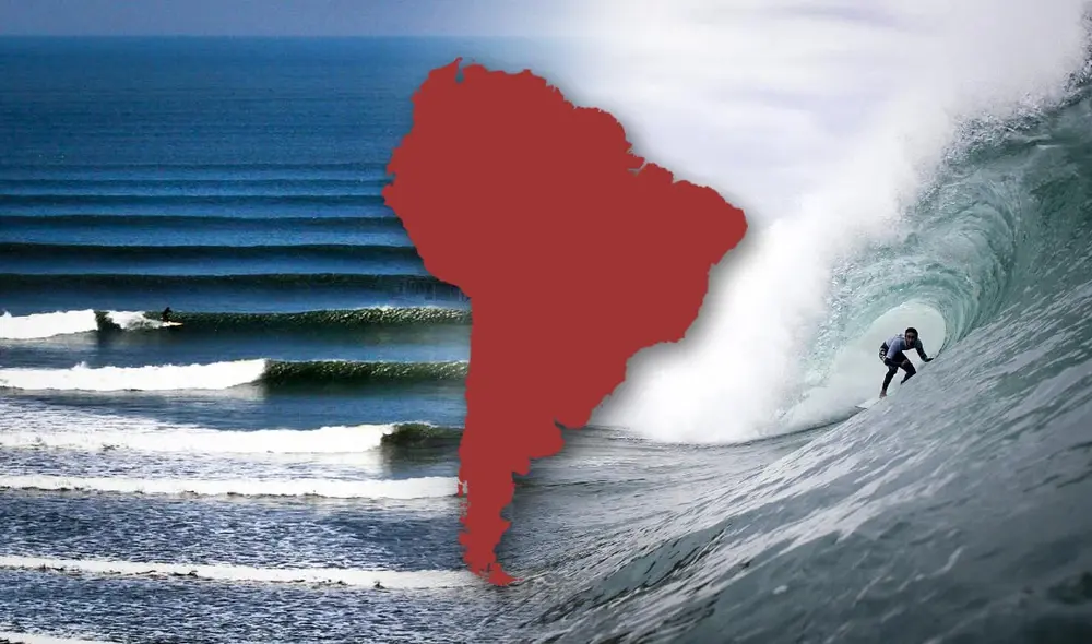 Las costas del Pacífico en Sudamérica albergan un fenómeno natural que atrae a surfistas de todo el mundo. Foto: composición LR/Mango surf/Somos Cosmos/Twitter