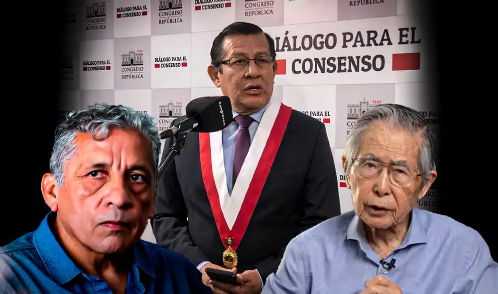 Eduardo Salhuana se pronuncia sobre el partido de Antauro Humala y la pensión vitalicia a Alberto Fujimori. Foto: composición La República