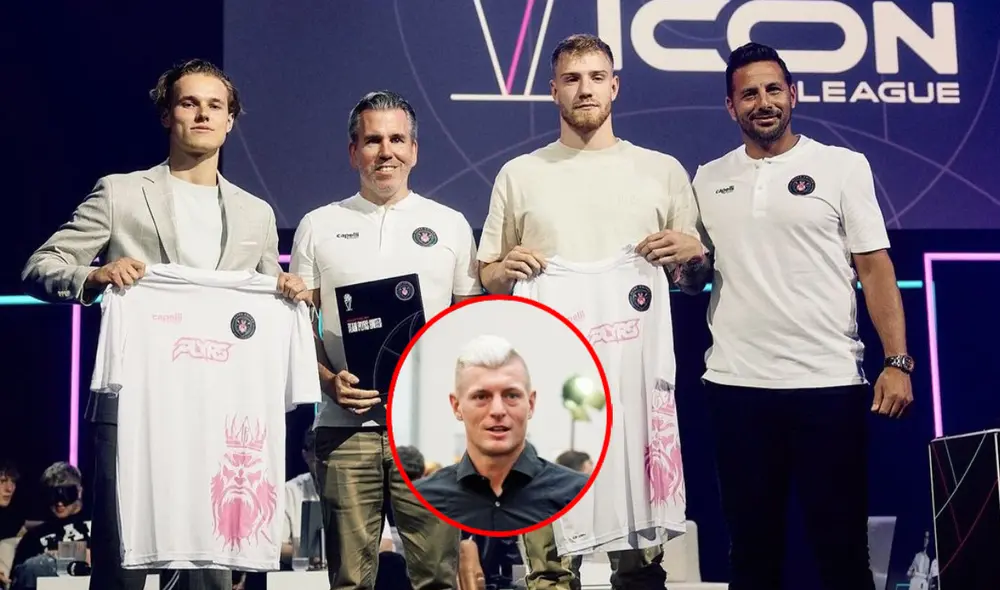 El equipo de Claudio Pizarro en la Icon League de Toni Kroos es Plyrs United. Foto: composición LR/Icon League El equipo de Claudio Pizarro en la Icon League de Toni Kroos es Plyrs United. Foto: composición LR/Icon League