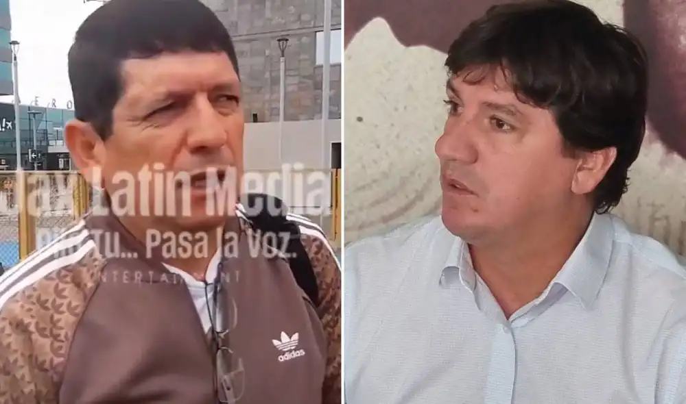 Agustín Lozano brindó una entrevista desde los exteriores del aeropuerto Jorge Chávez. Foto: composición LR