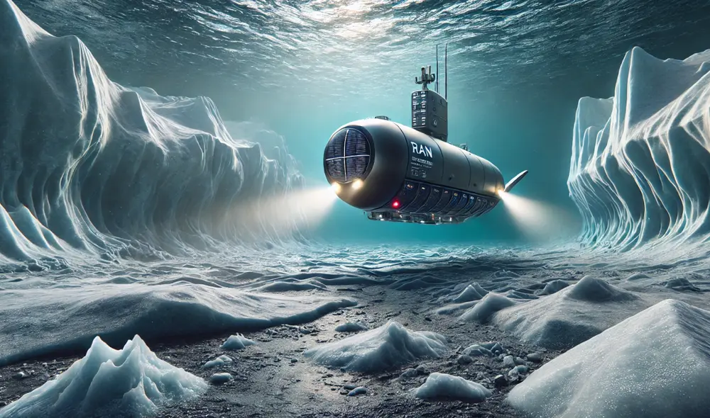 El submarino autónomo "Ran", utilizado en la expedición en la Antártida, fue capaz de viajar un total de más de 1.000 kilómetros durante 27 días. Foto: IA / LR