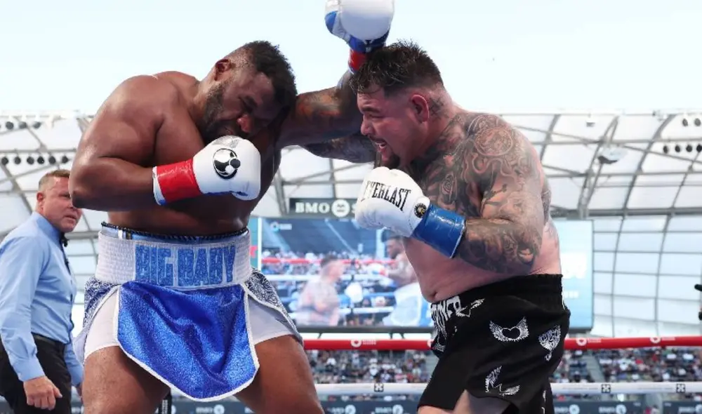 Andy Ruiz retornaba al cuadrilátero luego de 1 año y 10 meses de inactividad. Foto: Riyadh Season Andy Ruiz retornaba al cuadrilátero luego de 1 año y 10 meses de inactividad. Foto: Riyadh Season