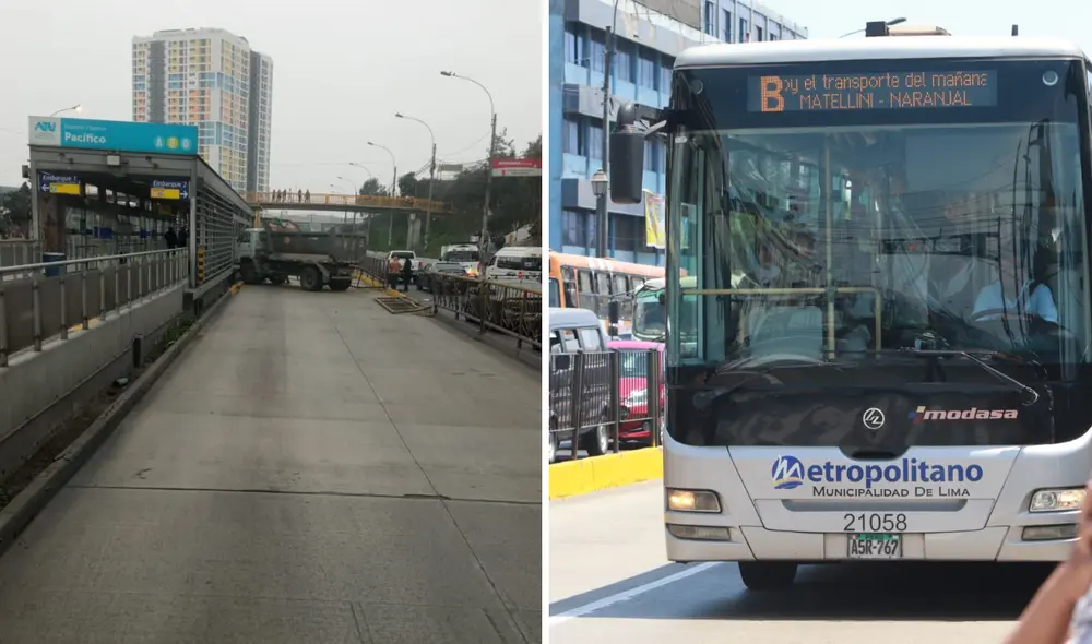 Estación Pacífico quedó obstaculizado. Foto: composición LR/Andina.