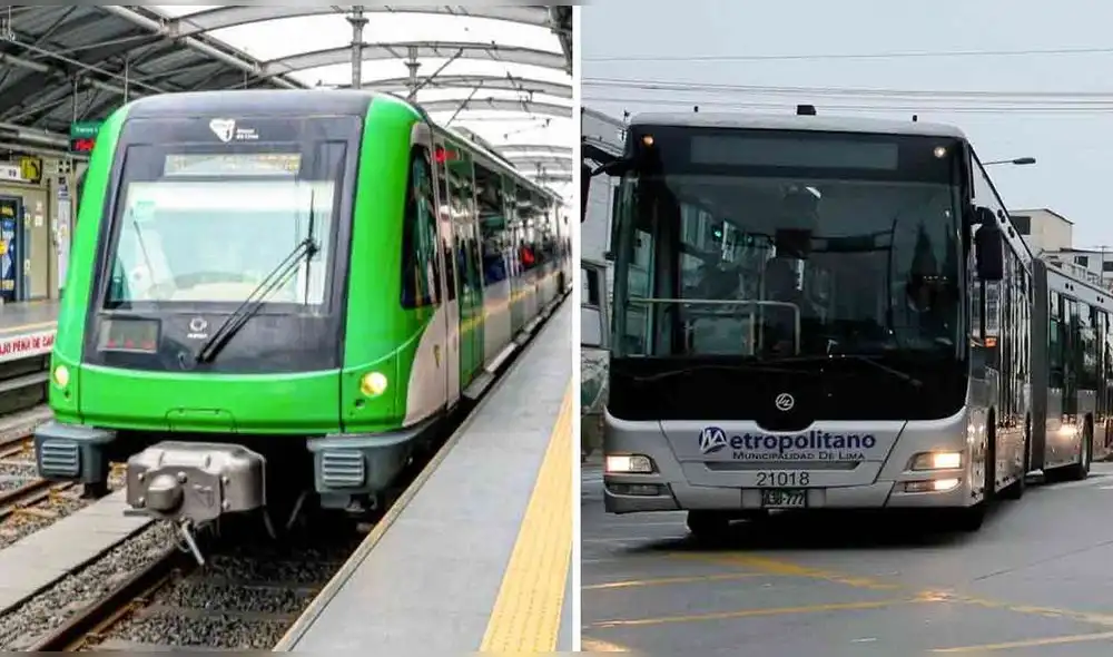 Ciudadanos podrán viajar a diferentes distritos de Lima con la Línea 1 y 2 del Metro de Lima, Metropolitano y otros medios el 06 de agosto. Foto: composición LR/Andina