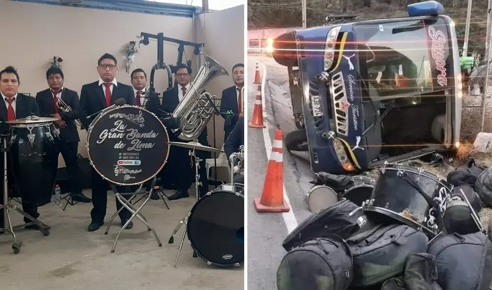La Gran Banda de Lima alquiló bus que se desvió en el kilómetro 96 de la Carretera Central. Foto: composición LR/Facebook/difusión