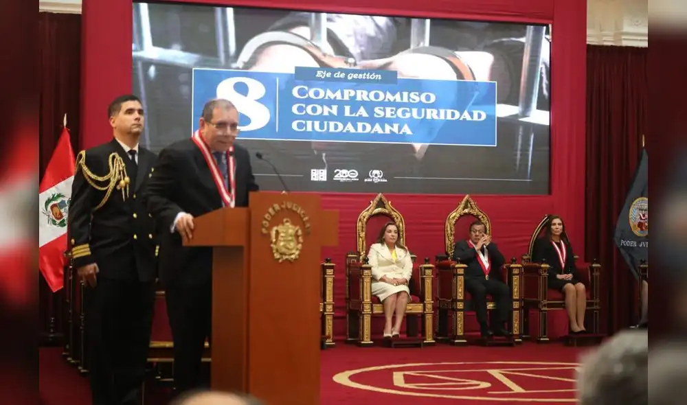 Arévalo advirtió que si no se combate con firmeza la criminalidad, el crimen organizado podría infiltrarse en las instituciones estatales. | Foto: Poder Judicial/ X. Arévalo advirtió que si no se combate con firmeza la criminalidad, el crimen organizado podría infiltrarse en las instituciones estatales. | Foto: Poder Judicial/ X.