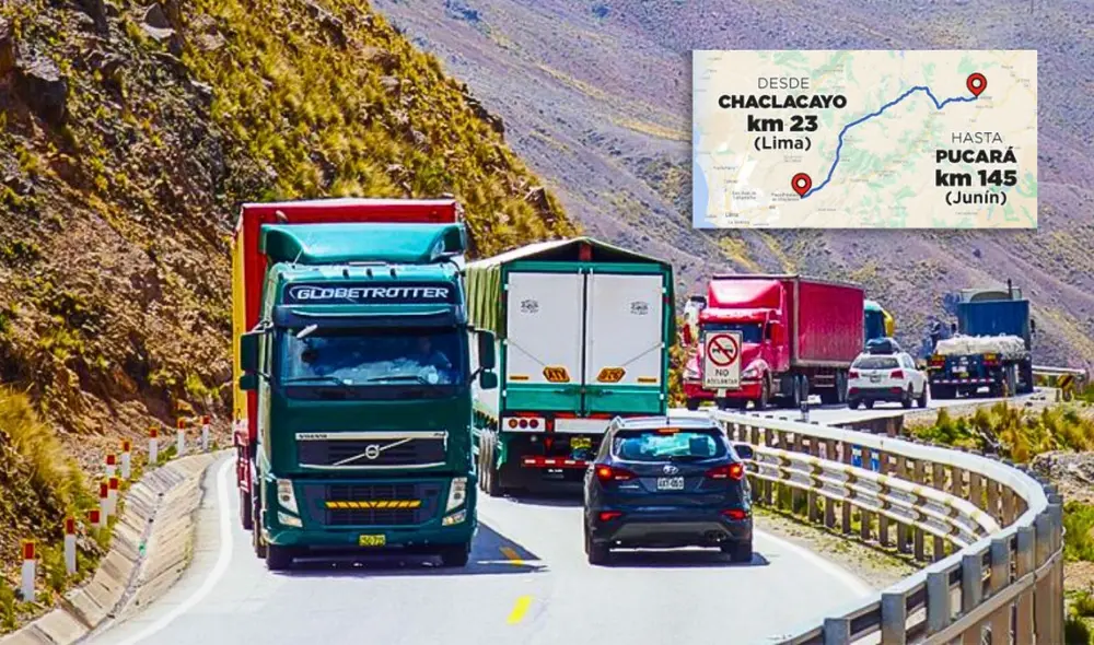 El MTC implementa restricciones de tránsito en la Carretera Central para vehículos de carga hasta finales de 2025. Foto: MTC