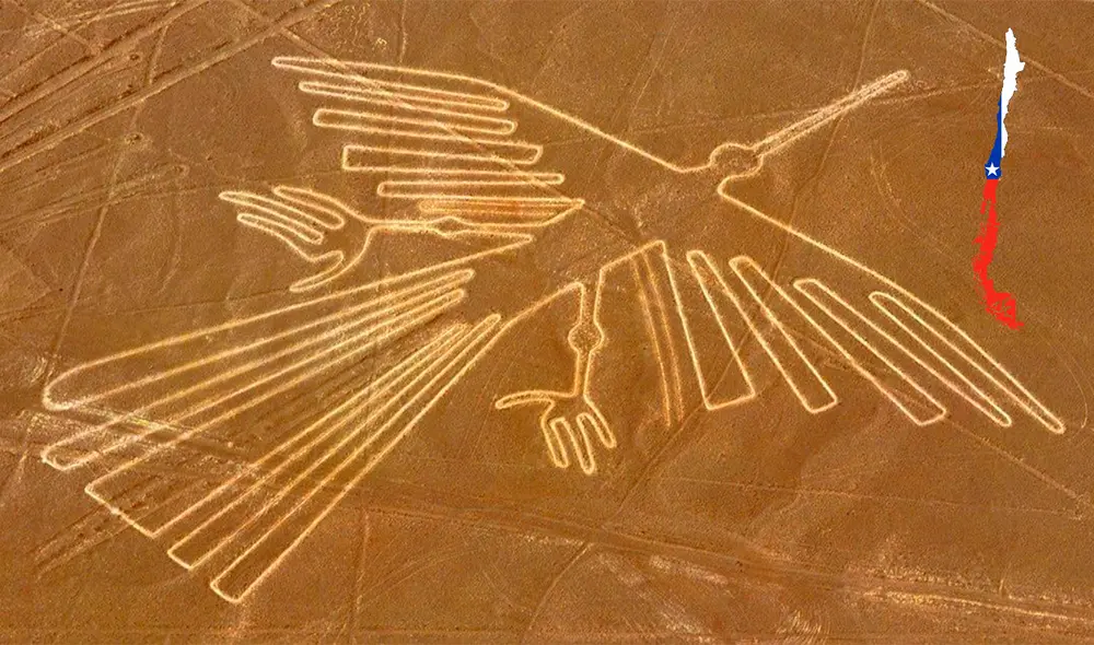 Una de las líneas en Chile es reconocida como el geoglifo antropomorfo más grande del mundo. Foto: composición LR/Google