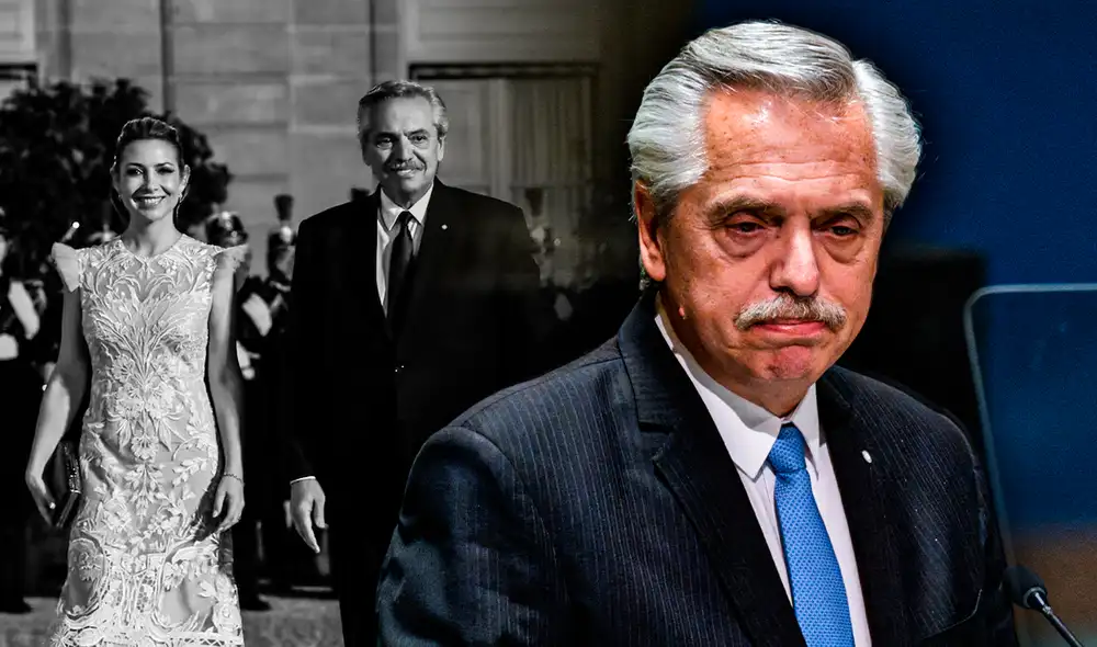 expresidente de Argentina Alberto Fernández, denunciado por su expareja por violencia machista. Foto: Composición LR/AFP/Teresa Suarez