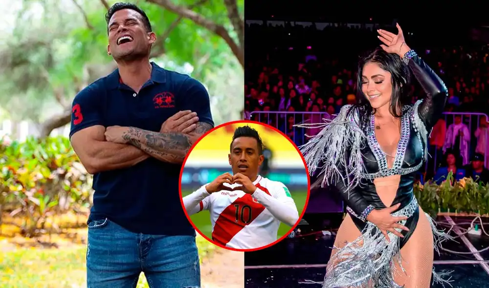 Christian Domínguez, Pamela Franco y Christian Cueva estarán juntos en Huamachuco. Foto: Composición LR/Captura/Instagram/Captura/Selección peruana